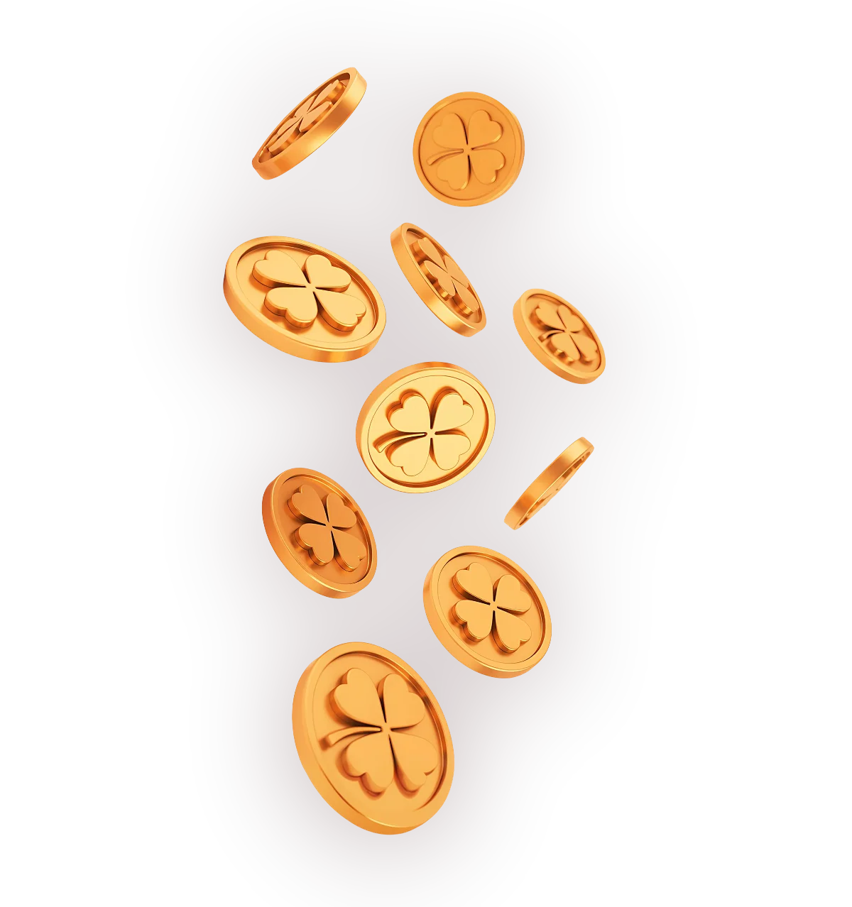 Moedas douradas caindo